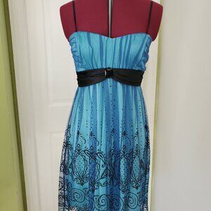Black and Teal Party Dress